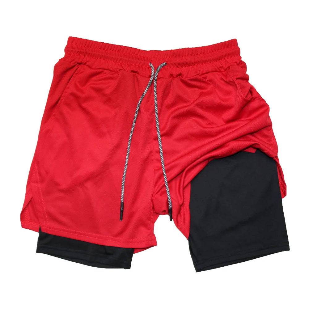 Men's Multi-Pocket Shorts Fitness Sports Shorts Casual Beach Workout Lined Tight Shorts Daily Style