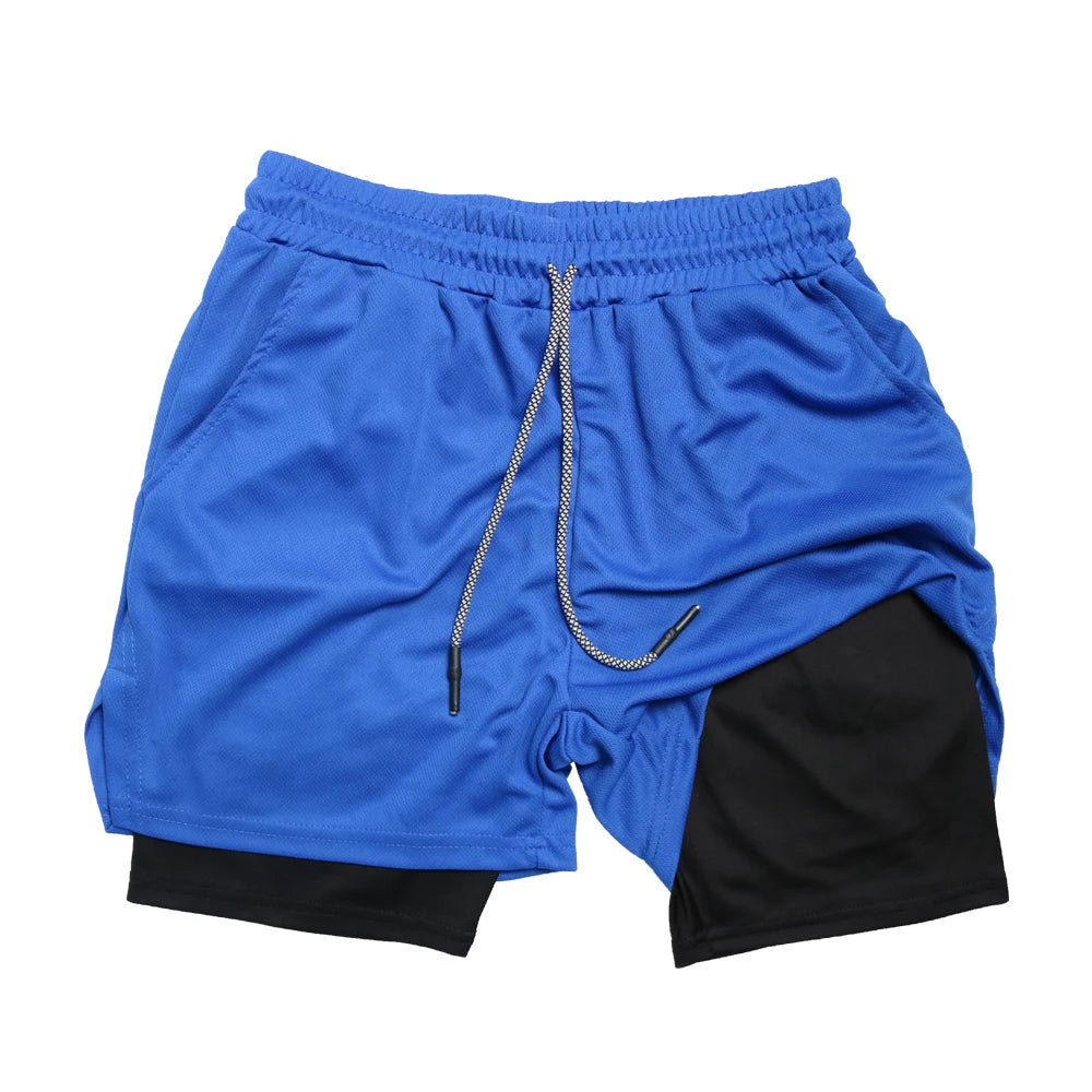 Men's Multi-Pocket Shorts Fitness Sports Shorts Casual Beach Workout Lined Tight Shorts Daily Style