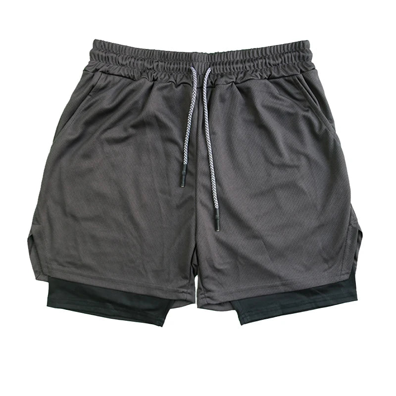 Men's Multi-Pocket Shorts Fitness Sports Shorts Casual Beach Workout Lined Tight Shorts Daily Style