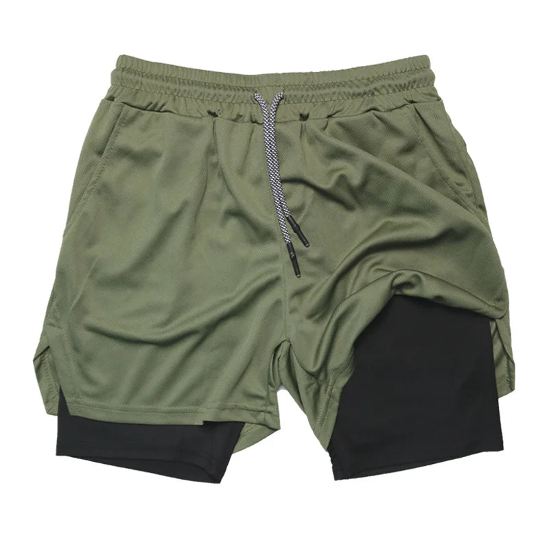 Men's Multi-Pocket Shorts Fitness Sports Shorts Casual Beach Workout Lined Tight Shorts Daily Style