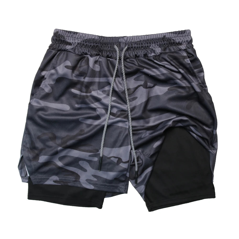 Men's Multi-Pocket Shorts Fitness Sports Shorts Casual Beach Workout Lined Tight Shorts Daily Style