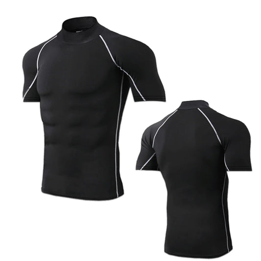 Compression T-Shirt Men Bodybuilding Sportswear Short Sleeve Quick Dry Workout Shirts Sport Tops Tee Gym Running T-shirt Men