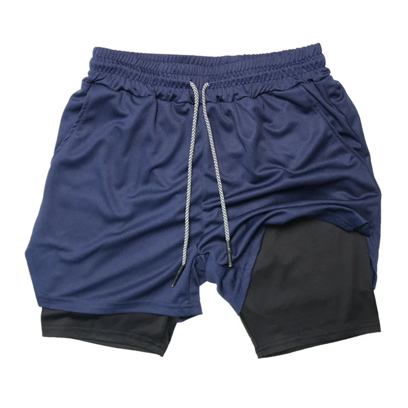 Men's Multi-Pocket Shorts Fitness Sports Shorts Casual Beach Workout Lined Tight Shorts Daily Style
