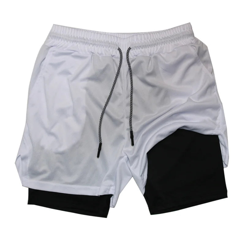Men's Multi-Pocket Shorts Fitness Sports Shorts Casual Beach Workout Lined Tight Shorts Daily Style