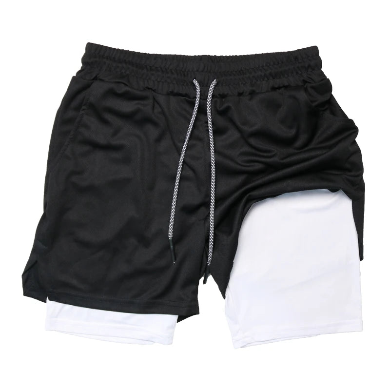 Men's Multi-Pocket Shorts Fitness Sports Shorts Casual Beach Workout Lined Tight Shorts Daily Style