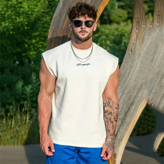 Roupa Academia MasculinaAmerican Fashion Casual Men's New Sports Fitness Men's Vest Gym Running Basketball Training Sleeveless