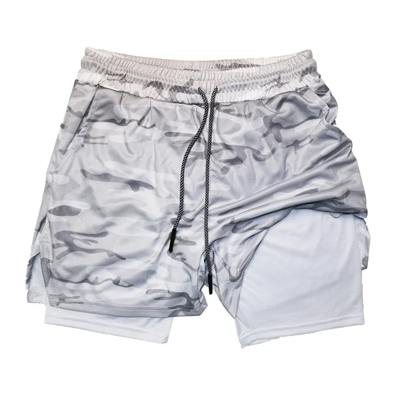 Men's Multi-Pocket Shorts Fitness Sports Shorts Casual Beach Workout Lined Tight Shorts Daily Style