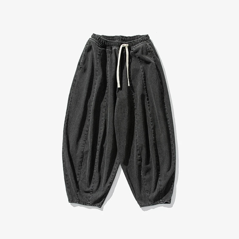 Harajuku Men Wide-leg Jeans Oversized Fashion Loose Cargo Jean Pants Male High Street Baggy Denim Trousers Hip Hop Streetwear
