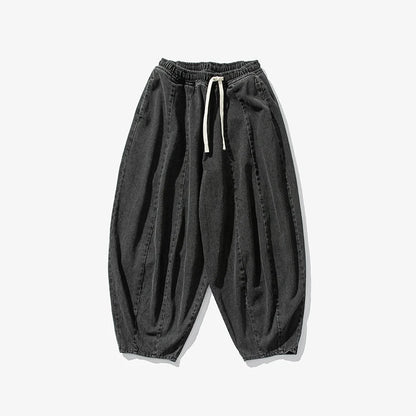 Harajuku Men Wide-leg Jeans Oversized